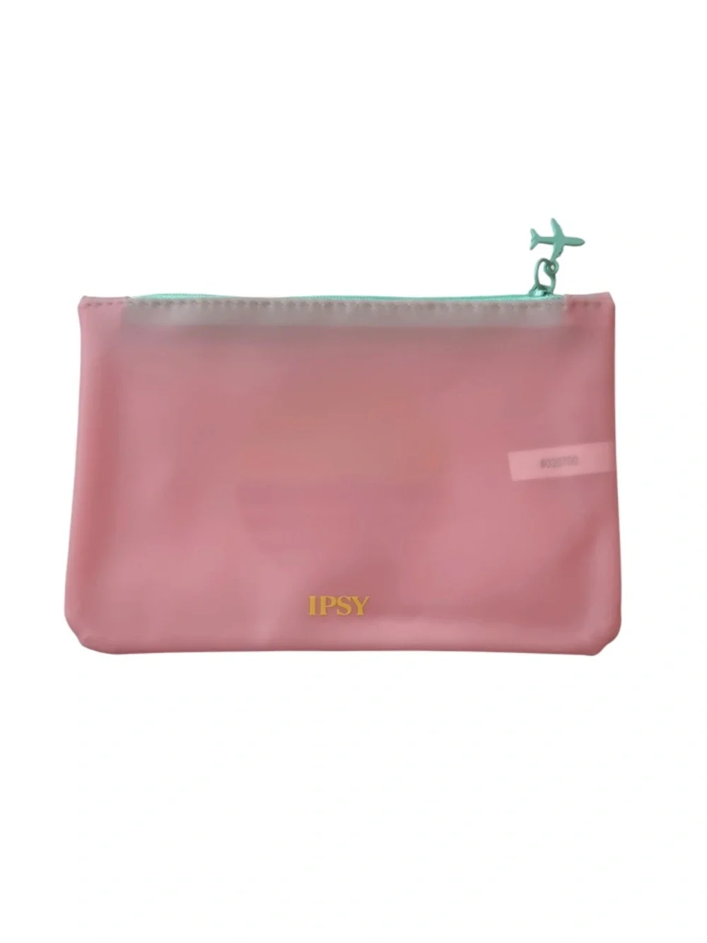 🤑 5/$25 ipsy Pink Tropical 'Escape' Cosmetic Pouch with Mint Zipper